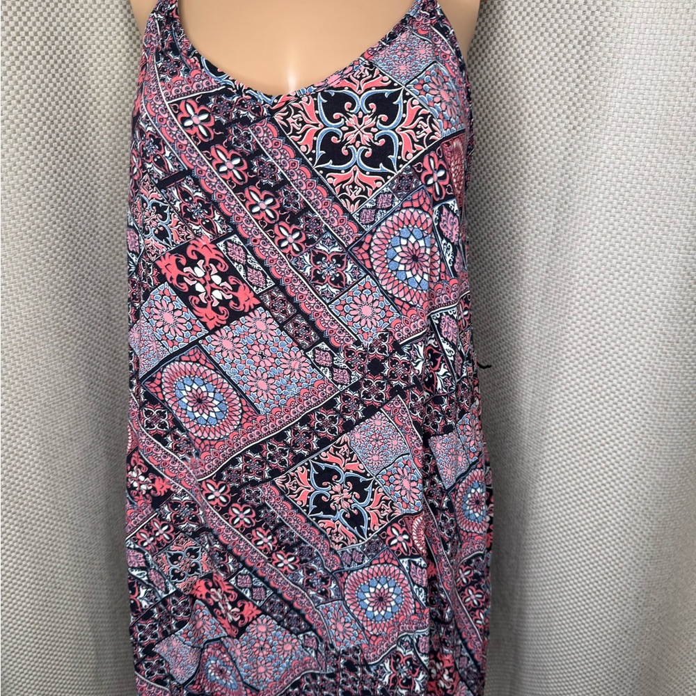 20” ptp Colorful Patterned Sleeveless Dress